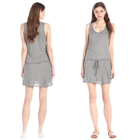 Michael Stars Dresses & Skirts - ☀️SALE☀️ Michael Stars Black & White Striped Drop Waist Tank Dress Size: Medium